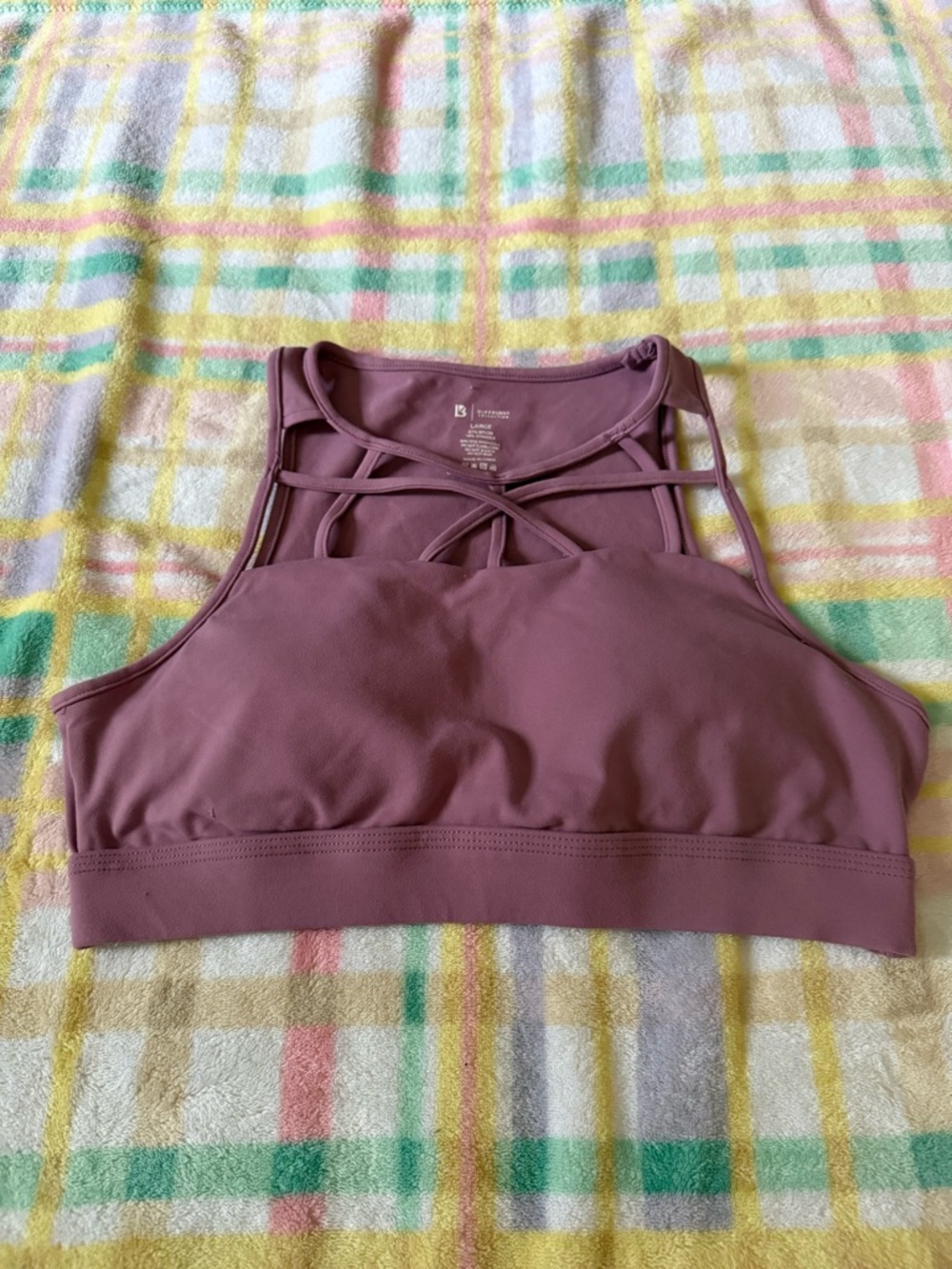 BuffBunny Mauve/Purple Strappy Sports Bra